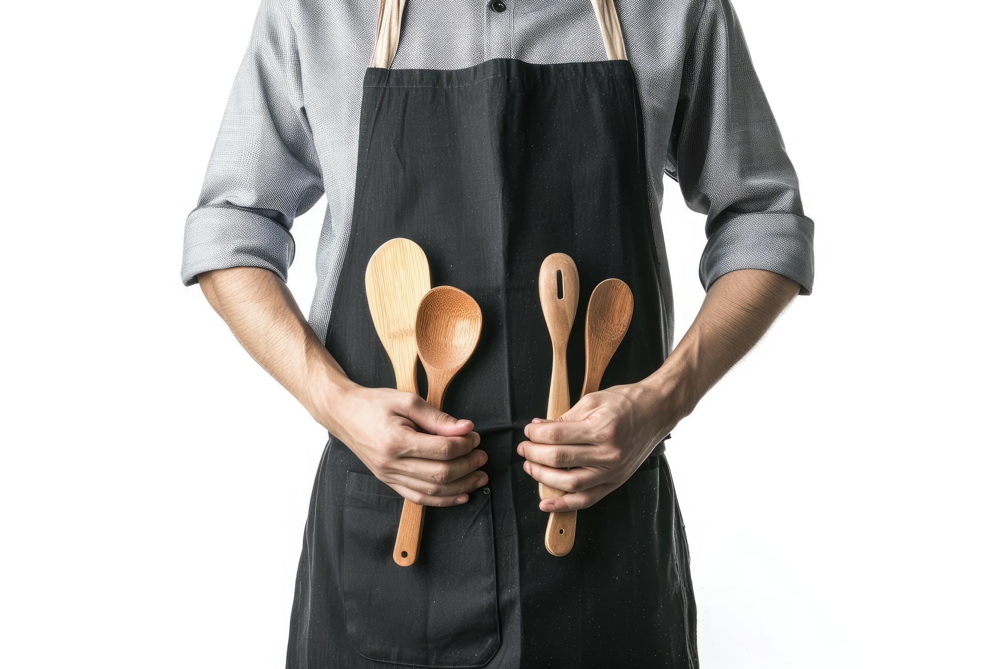 Workshop kitchen with chef and tools